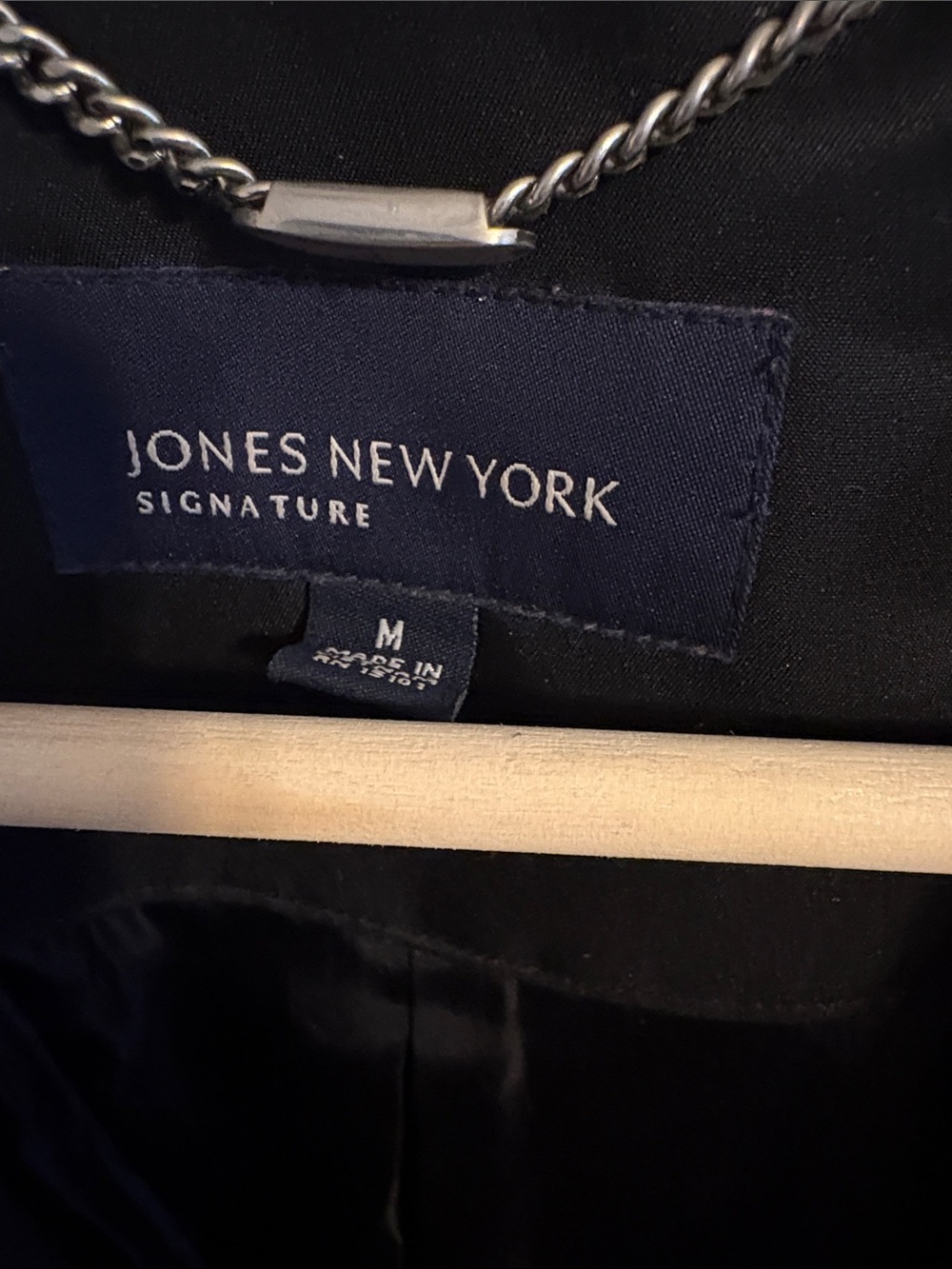 Jones New York Signature Women's Black Rain Jacket